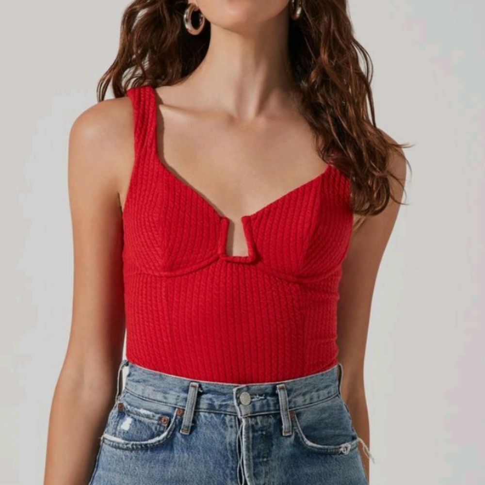 ASTR the Label Aria Bodysuit Red - New without tags